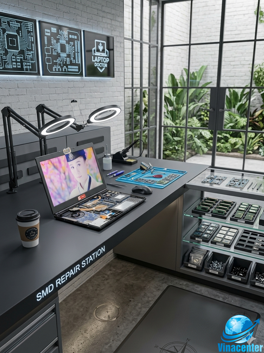 Trạm sửa chữa SMD Laptop chuyên nghiệp tại Vinacenter